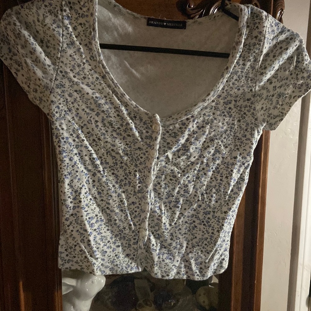 Brandy Melville floral short sleeve top